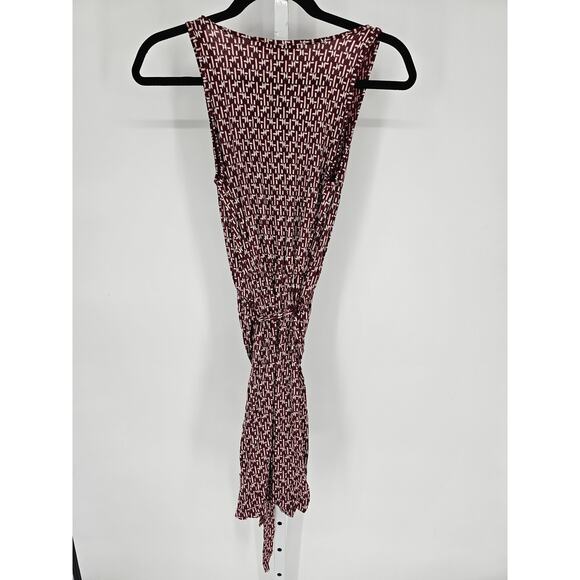 Ann Taylor Loft Women's Red Sleeveless Round Neck Wrap Dress Size XXSP NEW - Picture 3 of 3